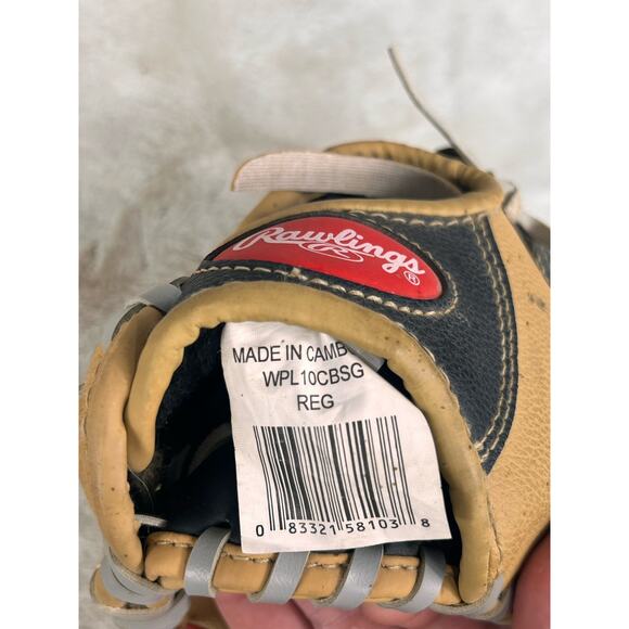 Rawlings 10 Inch Tan and Black Tee Ball Glove Right Handed WPL10CBSG - Picture 6 of 6